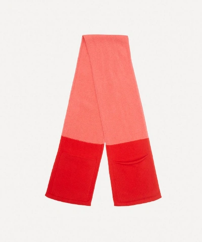 Shop Quinton Chadwick Wool Pocket Scarf In Petal, Red