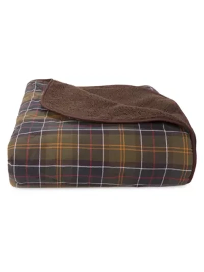 Shop Barbour Reversible Large Dog Blanket In Classic Brown