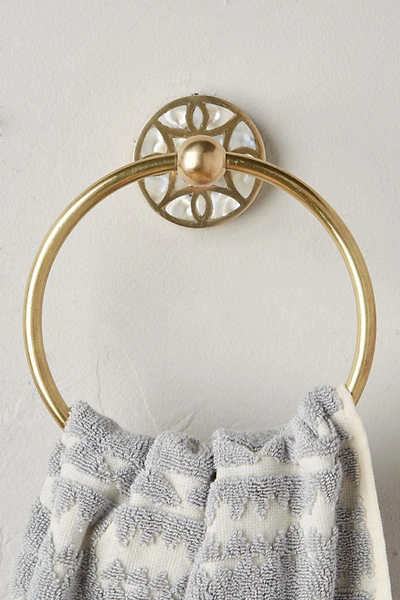 Shop Anthropologie Launis Towel Ring By  In Brown Size M