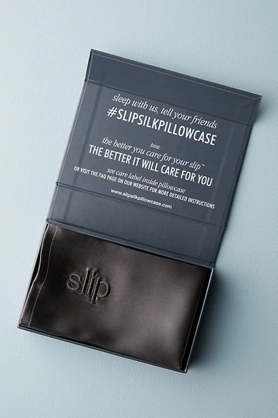 Shop Slip Silk Pillowcase In Grey