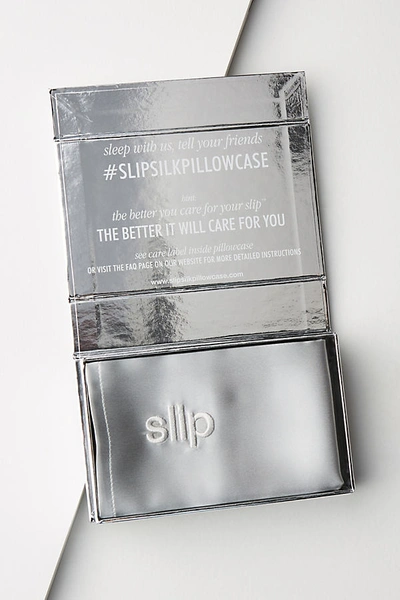 Shop Slip Silk Pillowcase In Silver