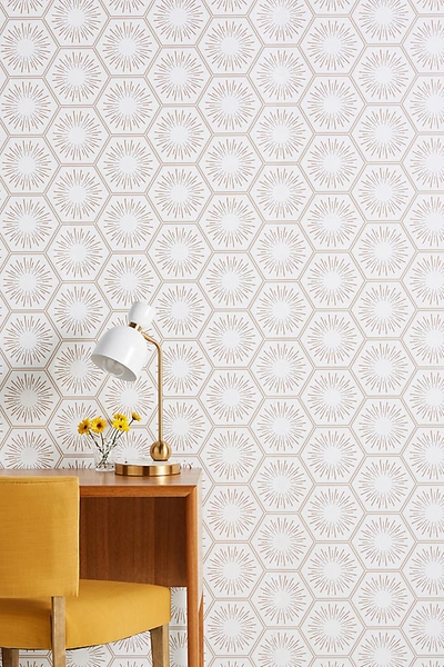 Shop Anthropologie Hello Sunshine Wallpaper In Beige