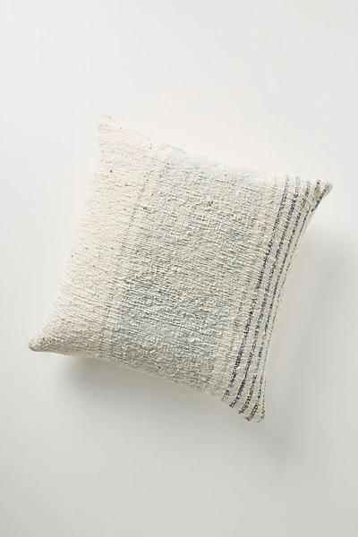 Shop Anthropologie Handwoven Dylan Pillow By  In Blue Size 20 In Sq