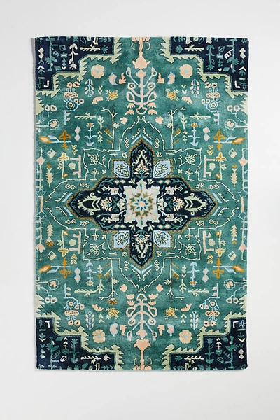 Shop Anthropologie Tufted Maribelle Rug By  In Blue Size 5x8
