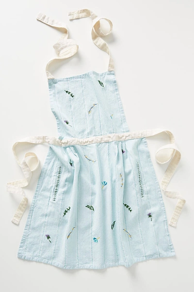 Shop Anthropologie Canella Apron By  In Blue Size Adult