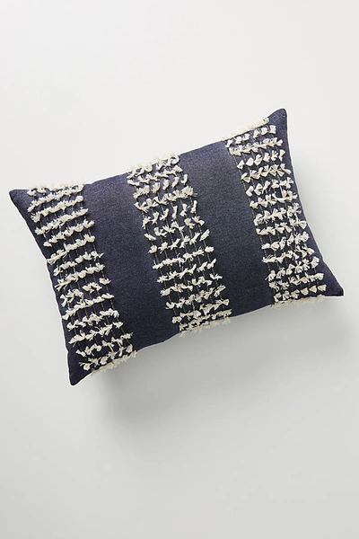 Shop Anthropologie Embellished Priya Pillow In Blue