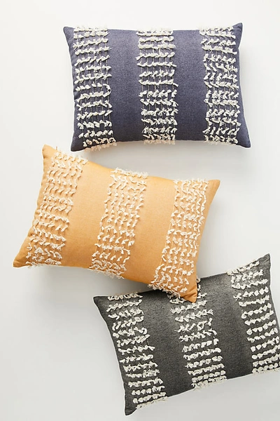 Shop Anthropologie Embellished Priya Pillow By  In White Size 14" X 20"