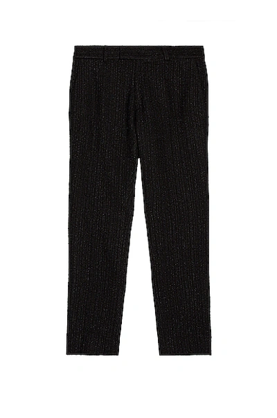 Shop Amiri Cropped Skinny Boucle Track Pants In Black & Black