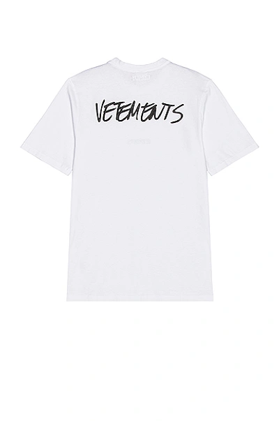 Shop Vetements Written Logo T-shirt In White