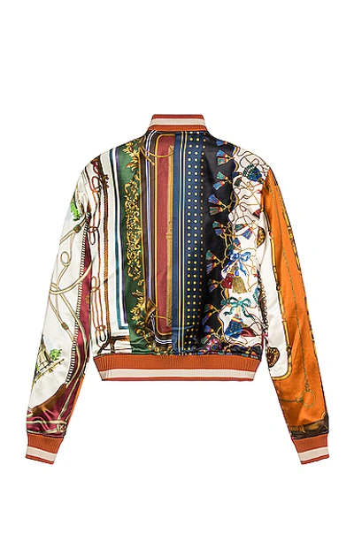 Shop Amiri Scarf Patchwork Printed Bomber In Multi-color