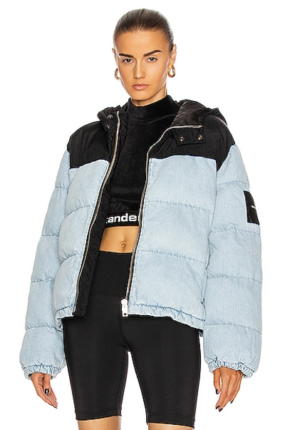 Shop Alexander Wang Hybrid Puffer Jacket In Bleach