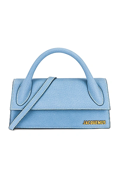 Shop Jacquemus Le Chiquito Long Bag In Light Blue
