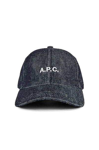 Shop A.p.c. Charlie Baseball Cap In Indigo