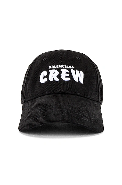 Shop Balenciaga Hat Crew Cap In Black