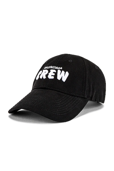 Shop Balenciaga Hat Crew Cap In Black
