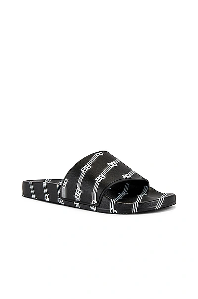 Shop Balenciaga Pool Slide In Black