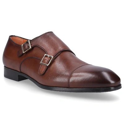 Shop Santoni Monk Shoes 14549 Brown