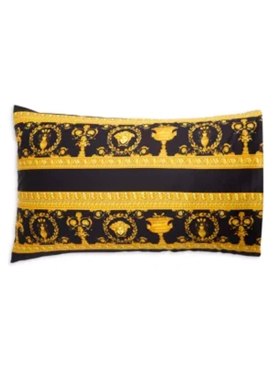 Shop Versace Barocco 2-piece Pillowcase Set In Black Gold