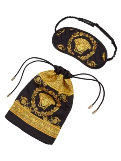 Shop Versace La Coupe Des Dieux Silk Sleep Mask In Baroque