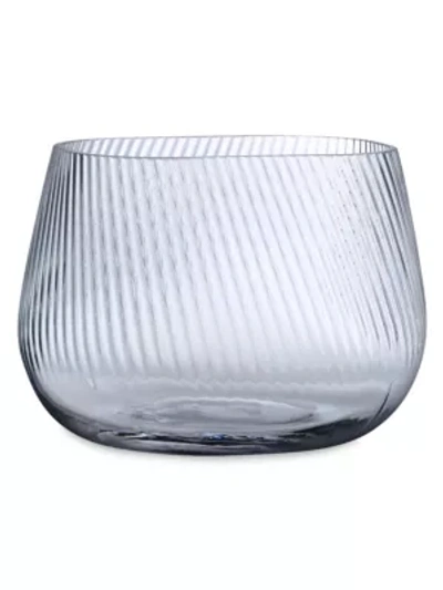 Shop Nude Glass Opti Short Glass Vase In Silver