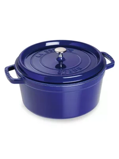 Shop Staub 7-quart Round Dutch Oven In Dark Blue