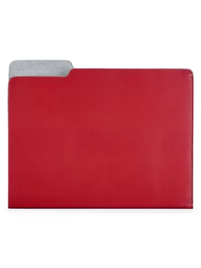Shop Graphic Image Workspace Leather File Folder In Red