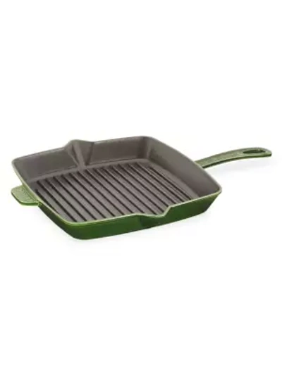 Shop Staub 12" Square Grill Pan In Basil