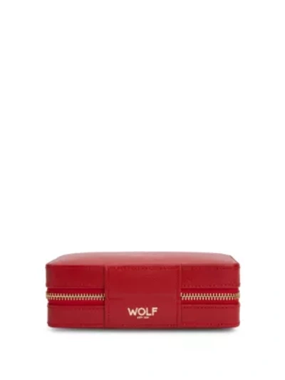 Shop Wolf Palermo Zippered Jewelry Case In Red