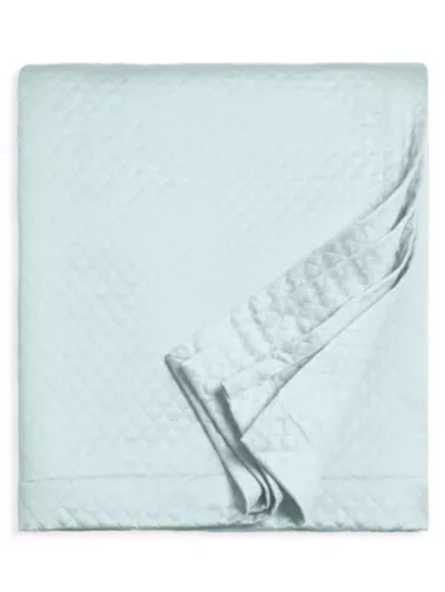 Shop Sferra Bari Blanket Cover In Aquamarine
