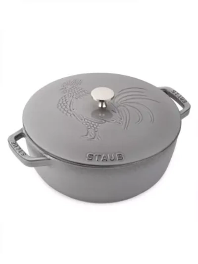 Shop Staub 3.75-quart Essential Rooster French Oven In Graphite