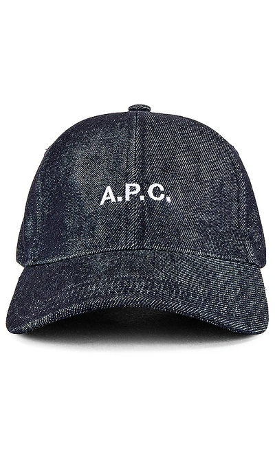 Shop A.p.c. Charlie Baseball Cap In Indigo