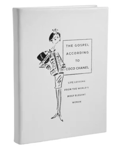 Shop Graphic Image Coco Chanel Leather-bound Book In White