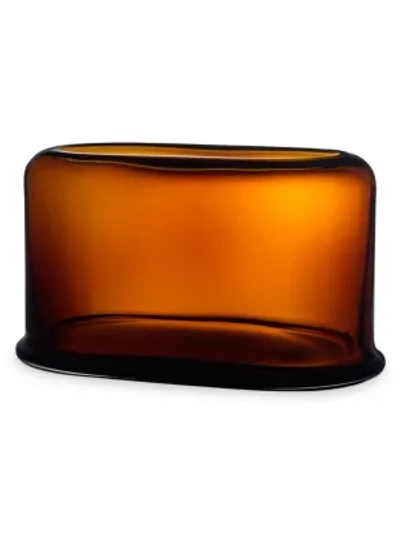 Shop Nude Glass Layers Large Vase In Amber