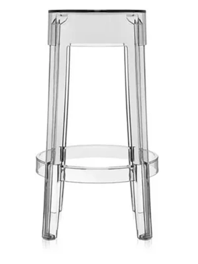 Shop Kartell Charles Ghost Stool/set Of 2 In Clear