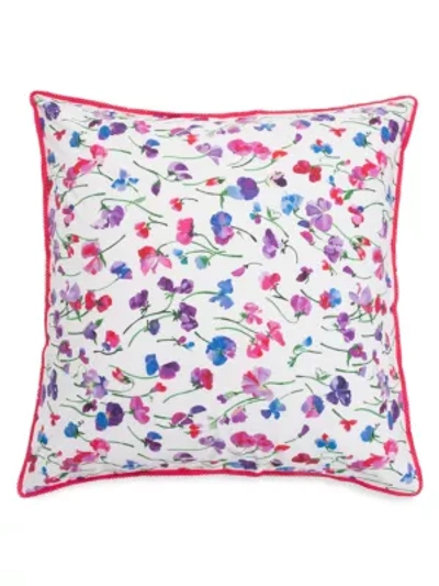 Shop Anne De Solene Capucine Floral Euro Sham In Framboise