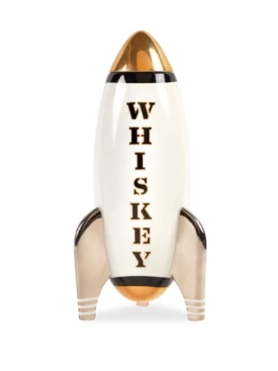 Shop Jonathan Adler Whiskey Rocket Decanter In Gold