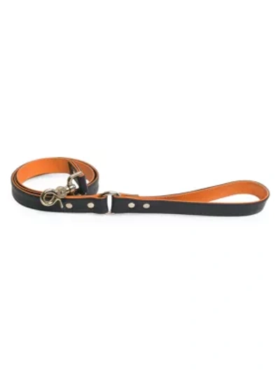 Shop Finn And Me Leather Dog Leash In Navy