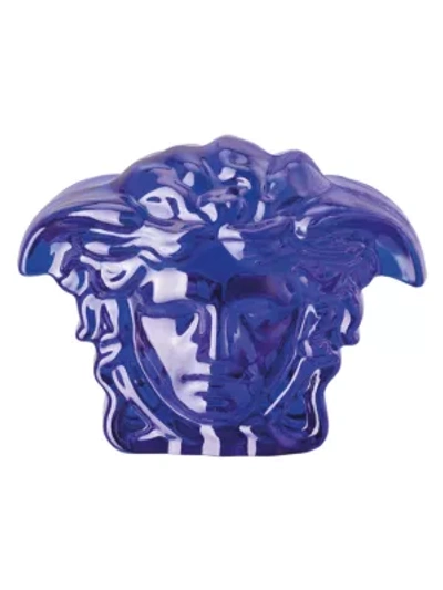 Shop Versace Medusa Lumiere Paperweight In Blue
