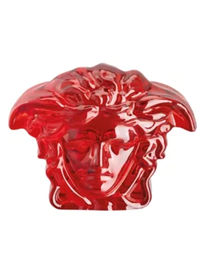 Shop Versace Medusa Lumiere Paperweight In Red