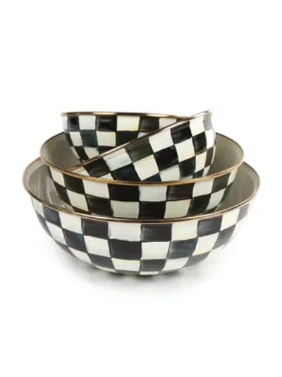 Shop Mackenzie-childs Courtly Check Everyday Bowl In Black White