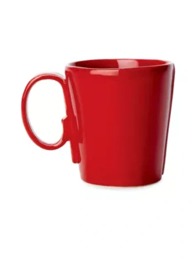 Shop Vietri Lastra Stoneware Mug In Red