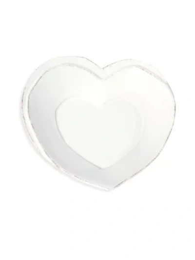 Shop Vietri Lastra Heart Dish In White