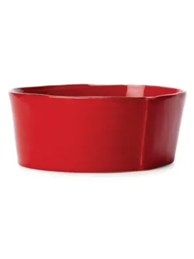 Shop Vietri Lastra Medium Stoneware Serving Bowl In Red