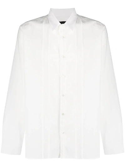 Shop Ann Demeulemeester Striped Formal Shirt In White