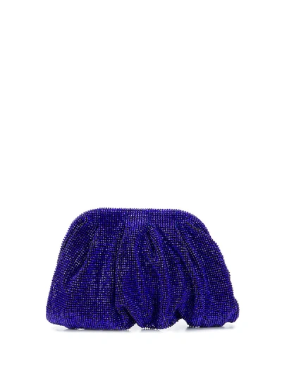Shop Benedetta Bruzziches All-over Crystal Clutch Bag In Blue