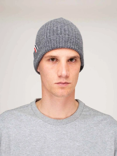 Shop Thom Browne Rib Hat Merino Wool In Grey