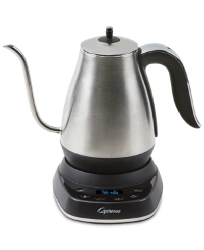 Shop Capresso Gooseneck Pour-over Kettle In Stainless Steel With Black Base