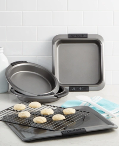 Shop Anolon Advanced 5 Piece Bakeware Set In Silver