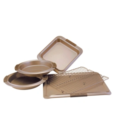 Shop Anolon Advanced 5 Piece Bakeware Set In Bronze