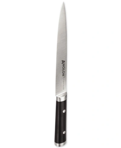 Shop Anolon Cutlery 8" Japanese Stainless Steel Slicer Knife With Sheath In Black